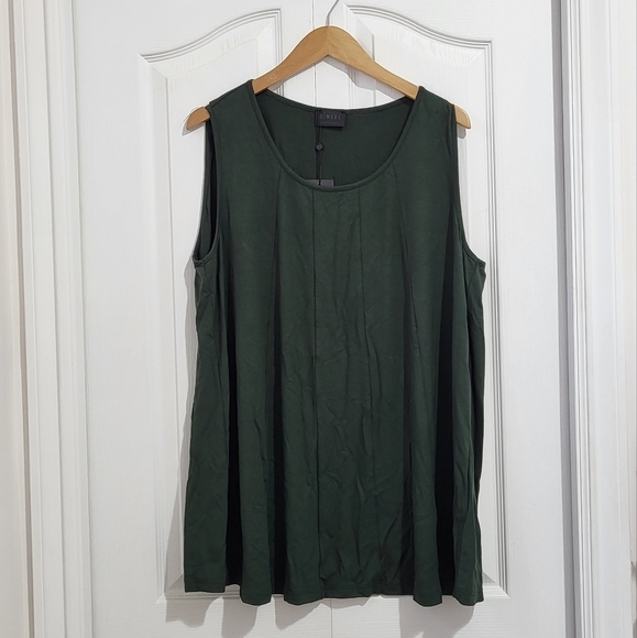 Q Neel Forest Green Flowy Summer Dress Plus size - Picture 3 of 3